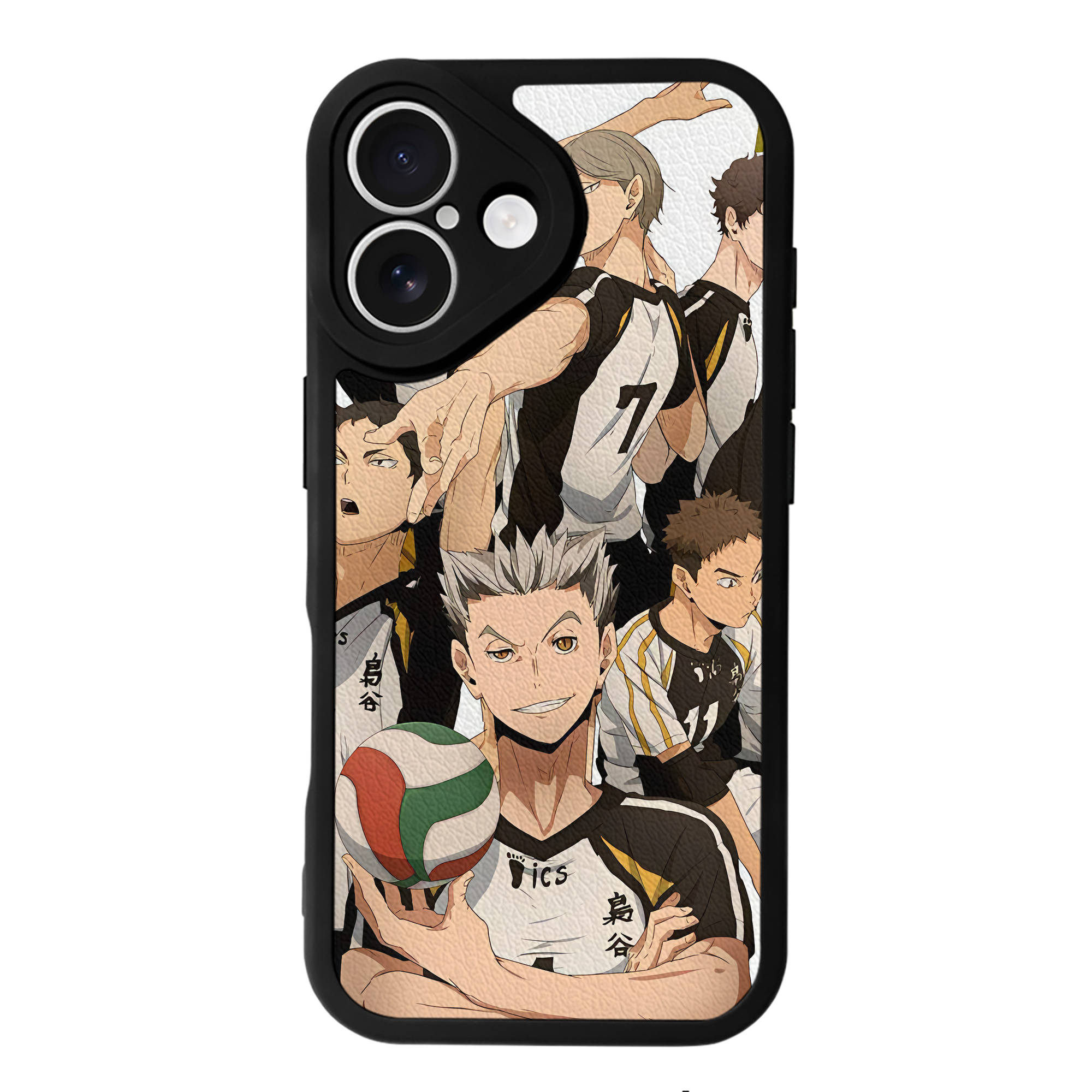 （画像用） ハイキュー!! Haikyu!! 【iPhone 16シリーズ対応】シリコンスマホケース（レザー調） 材質：シリコン